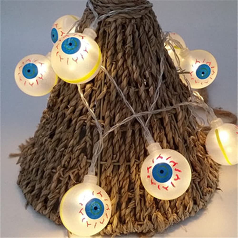 Lightter Stringa di luci a Forma di Zucca per Halloween, 30 LED, per Esterni, casa, Patio, Giardino, 50 LED Bianco Caldo