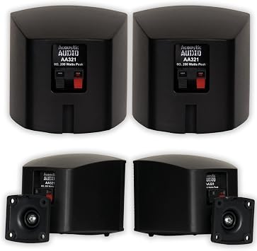 Acoustic Audio AA321B and AA40CB Indoor Speakers Home Theater 5 Speaker Set