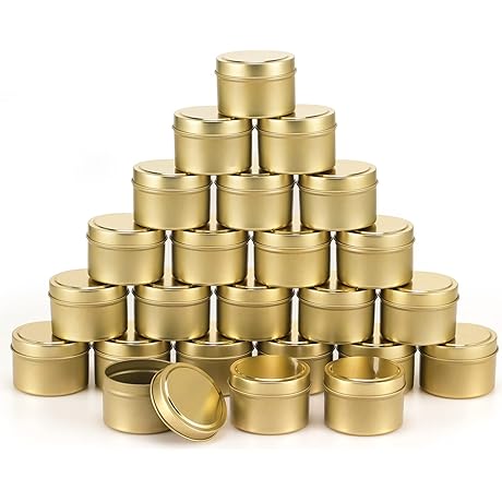 SONVIIBOX Gold Candle Tins: A Gleaming Canvas for Your Candle-Making Creations
