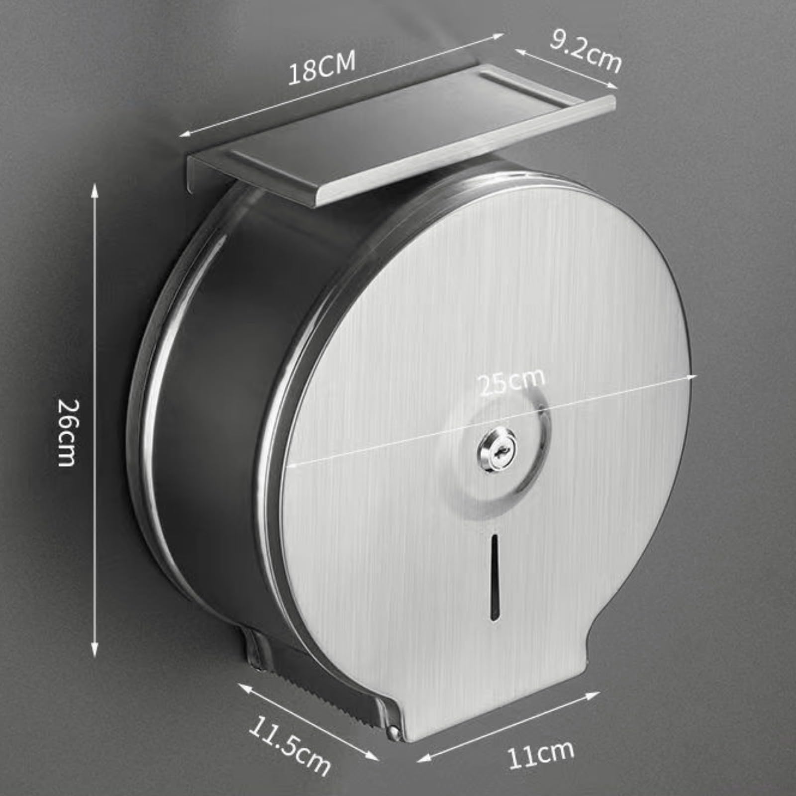 Dispensador de toallas de papel de acero inoxidable para montaje en pared