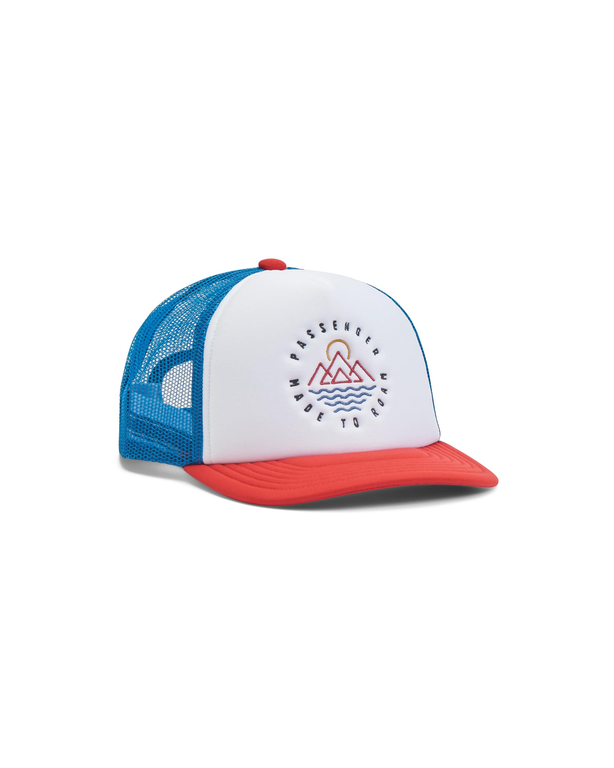 Passenger Snapback Trucker Cap - Escapism | Unisex (UK, Alpha, S, M, Moonlight Blue/Red Spice)