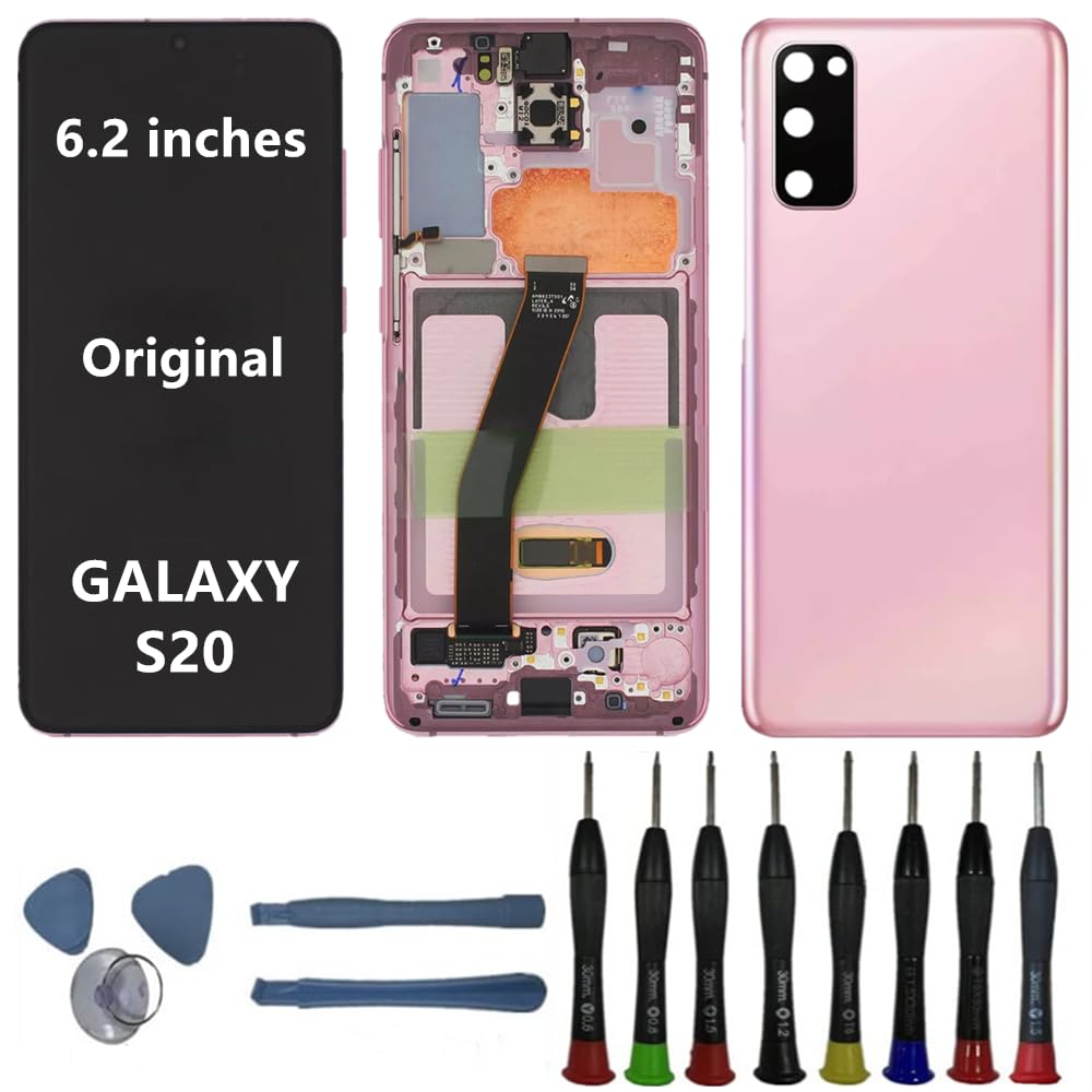 6.2" AMOLED Original for Samsung Galaxy S20 SM-SM-G980F Display Touch Screen Digitizer Assembly S20 5G SM-SM-G981U SM-G981U1 SM-G981B Screen