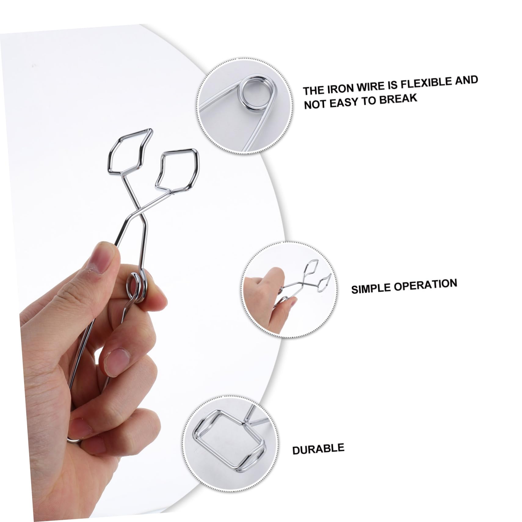 Cabilock 2sets 5pcs Plated Iron Test Tube Clamps Laboratory Accessory for Secure Holding Experiments Comfortable Finger Grips for Safety Test Tube Holder Tool 5pcs*2