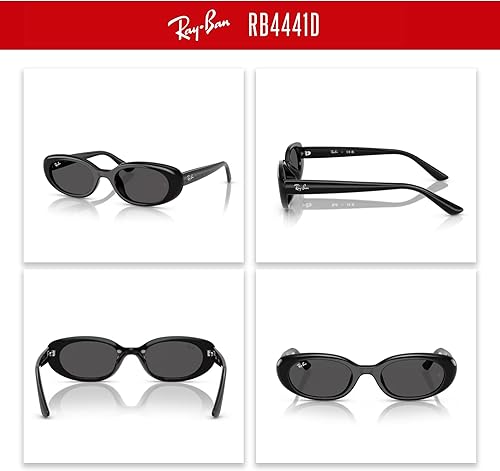 Miniatura 3 de Ray-Ban RB4441D - Gafas de sol ovaladas para hombres y mujeres + PAQUETE con KIT DE ACCESORIOS PARA GAFAS
