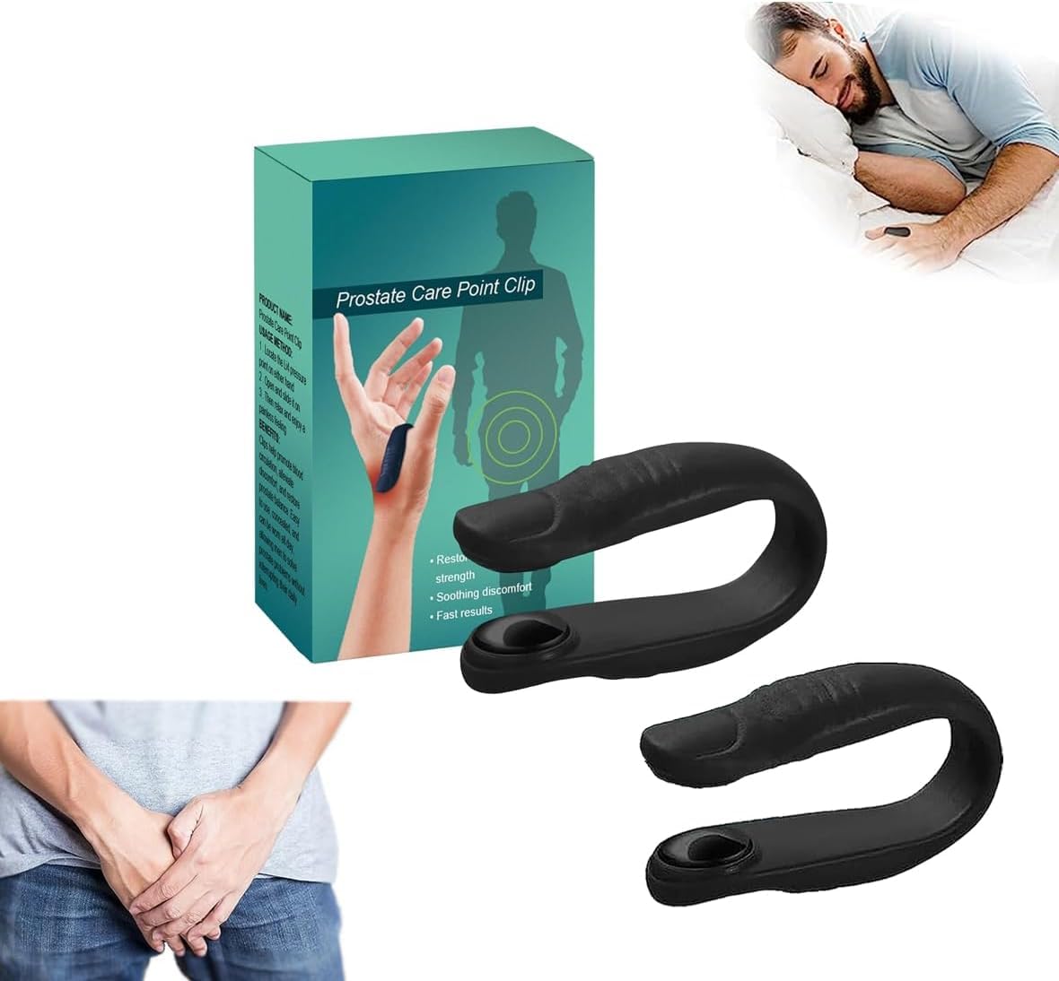 Sjfscqr 2Pcs Prostate Care Point Clip,Relieve Prostate Discomfort Effortlessly And Keep Prostate Health, L14 Acupoint Clip