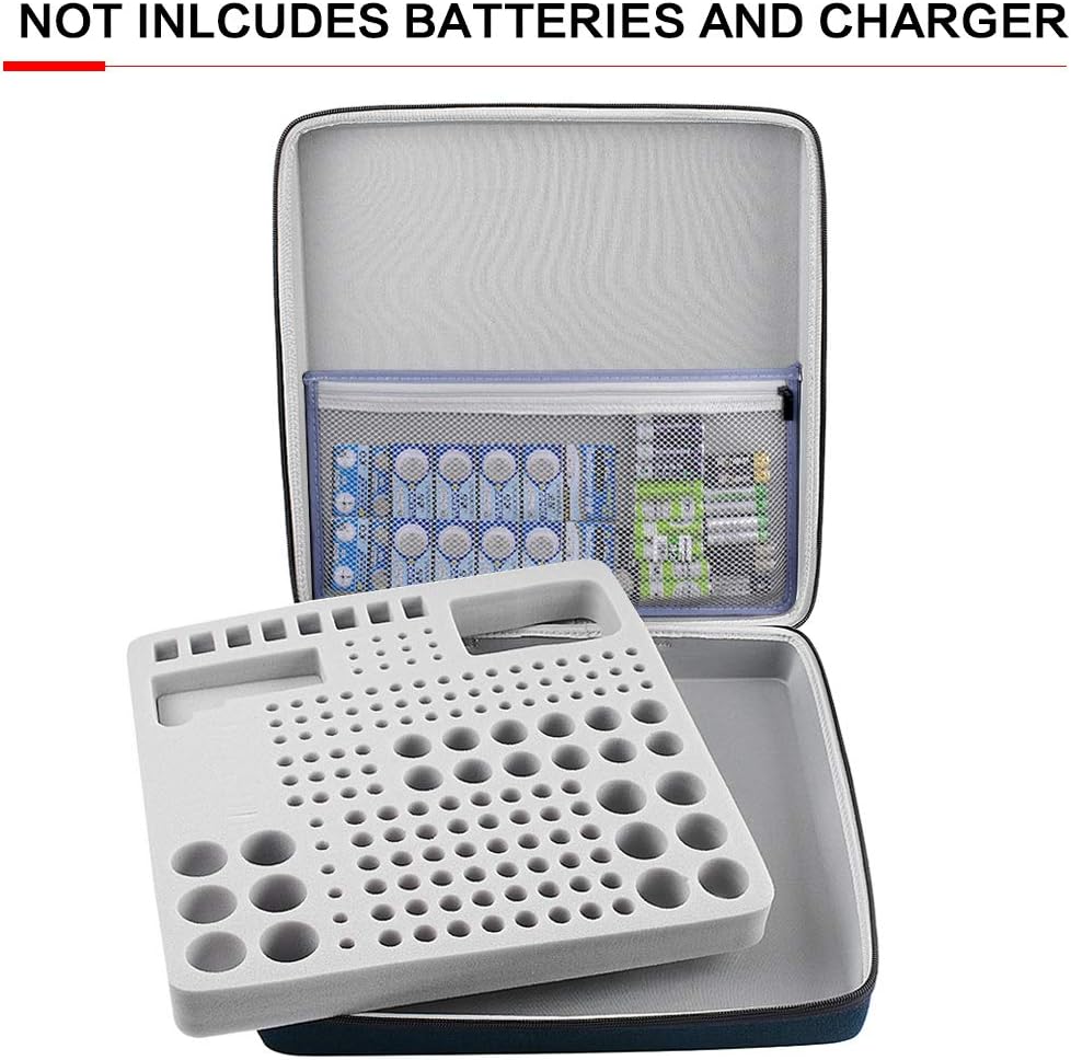 Blасk Frіdау Sаlе 2022 Battery Organizer Storage Case with Tester(BT168), 250+ Batteries Box Holder Bag fits for AA AAA AAAA 9V 6V C D Lithium 3V A23 CR 2032,CR 2016,CR 1632, CR 2025 Ni-MH Charge