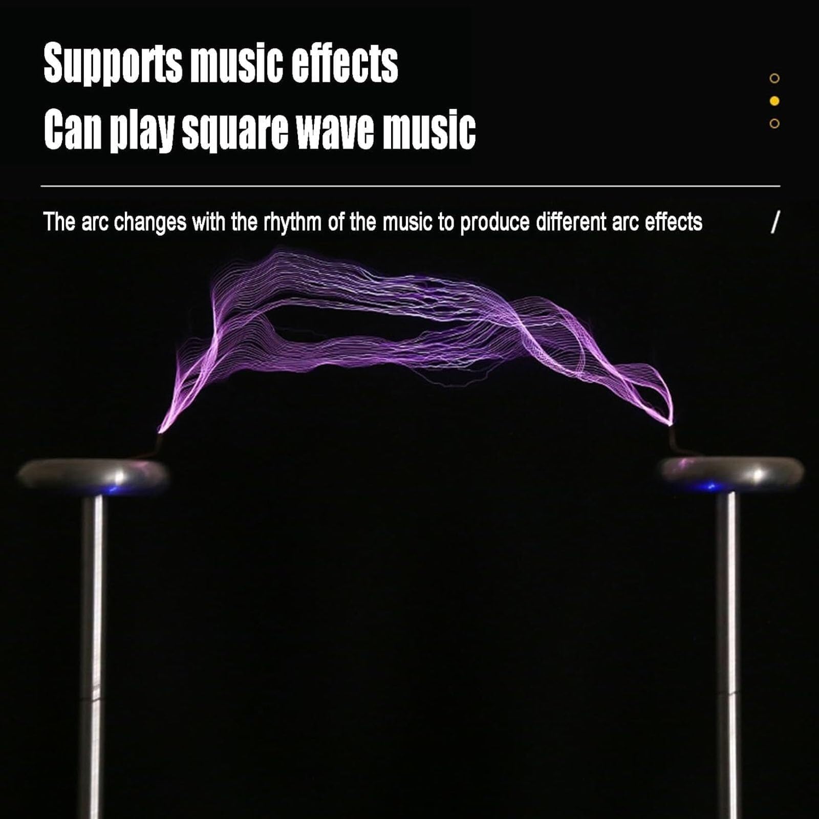 Muzyczna cewka Tesli, dwubiegunowa cewka SSTC Tesla, interfejs audio 3,5 mm, można wprowadzić muzykę Quare Wave, model nauczania eksperymentu naukowego, do nauczania demonstracji