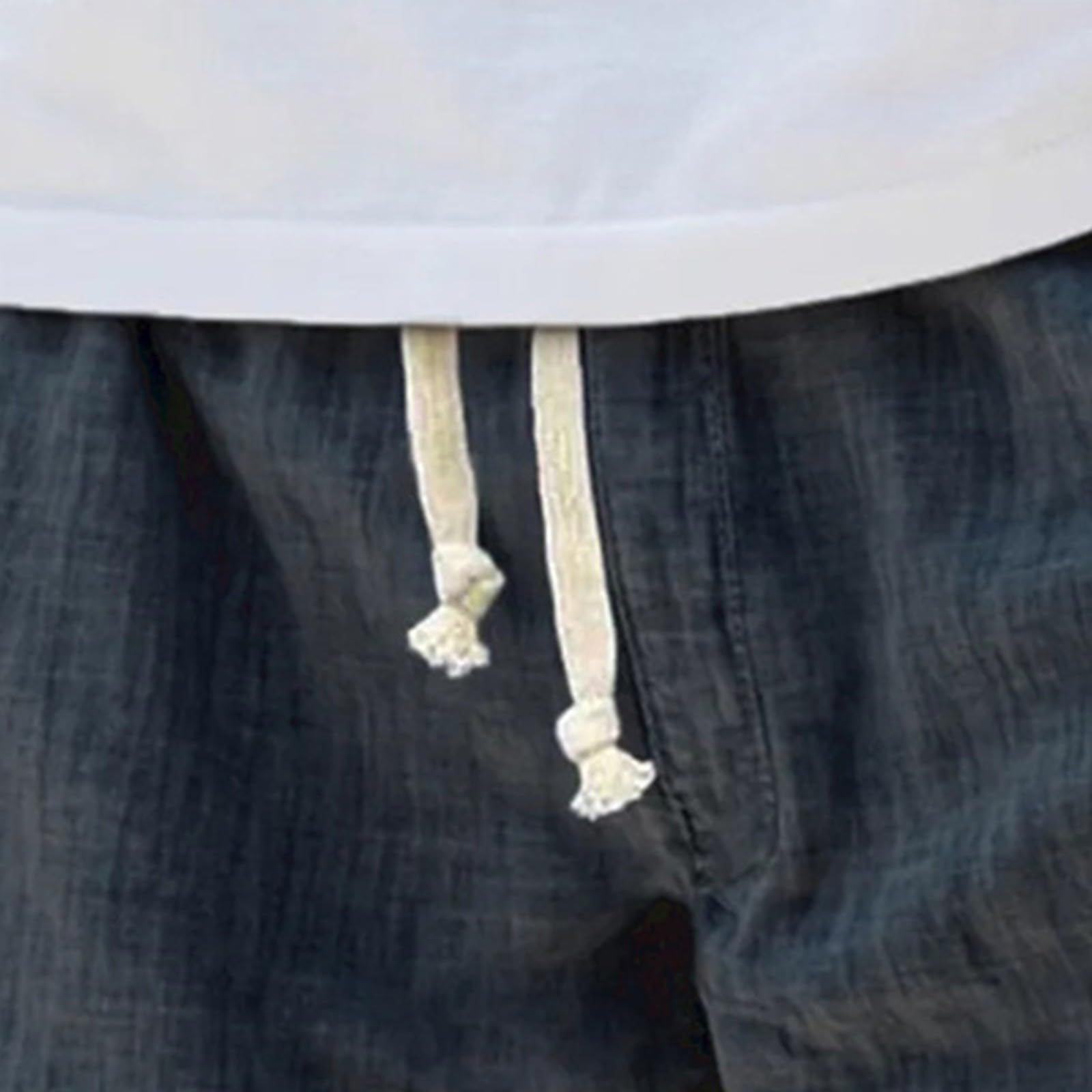 Shorts Herren aus Leinen Luftige Einfarbige Lockere Passform Freizeit Kurze Hose Sommer leichte und Bequeme Strandshorts.