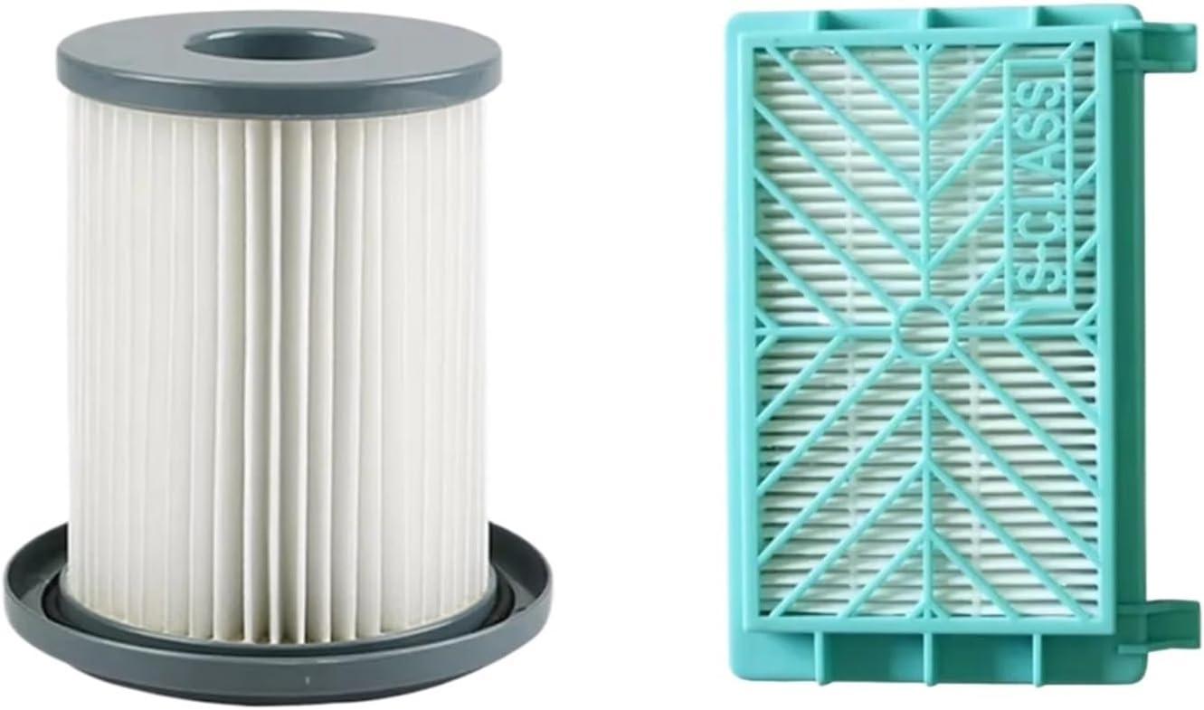 2 Pcs/Set Vacuum Cleaner HEPA Filter element + Air filter，Compatible For Philips，FC8720 FC8724 FC8732 FC8734 FC8736 FC8738 FC8740 FC8748(SET3)