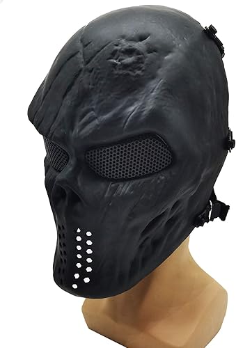 Miniatura 5 de Máscara de calavera Airsoft, máscara protectora CS de paintball, máscara de esqueleto de cara completa