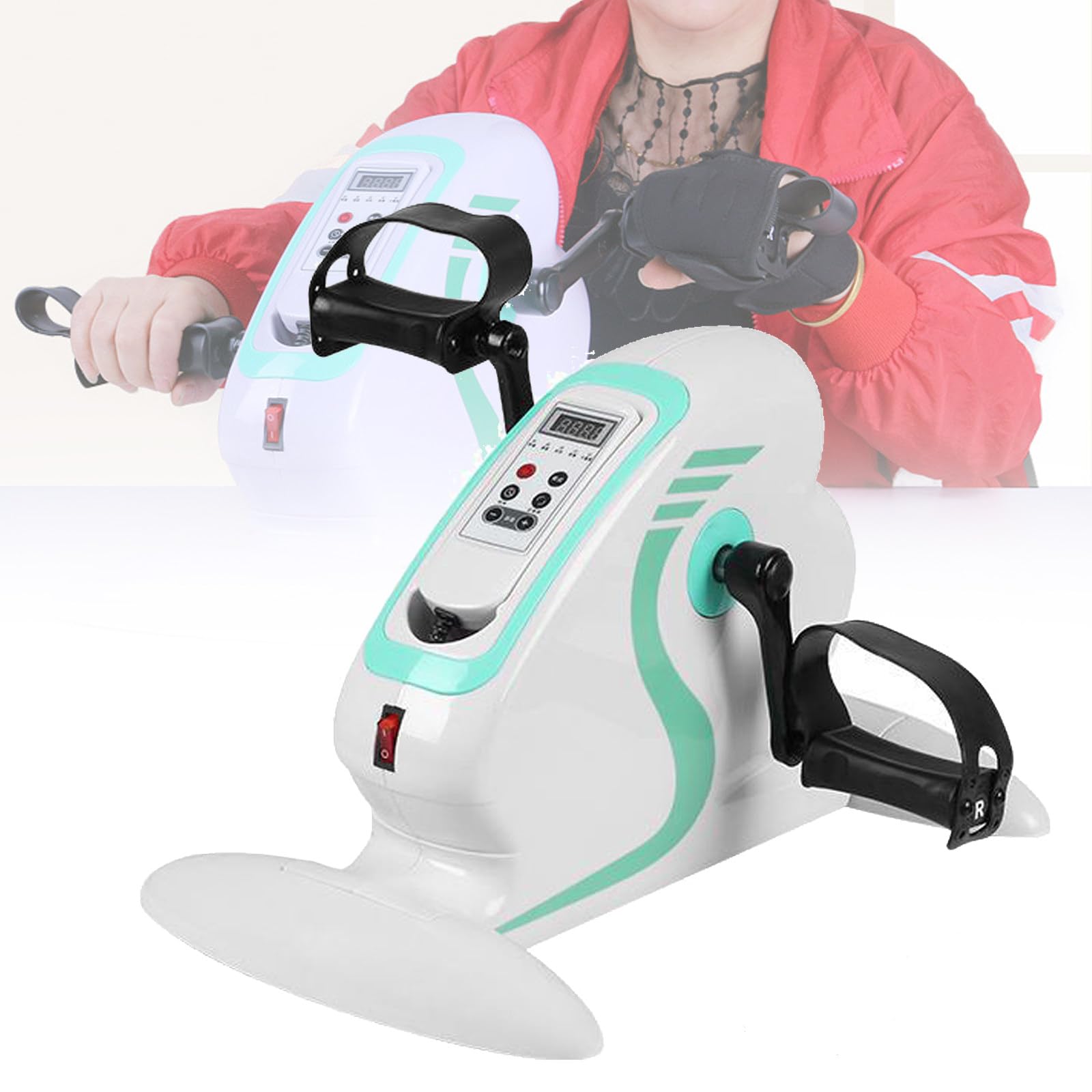 Mini cyclette per gambe/braccia, pedaliera per bici da scrivania con display LCD, regolazione della velocità a 12 livelli, mini trainer per ciclismo venditore ambulante per gambe stazionario