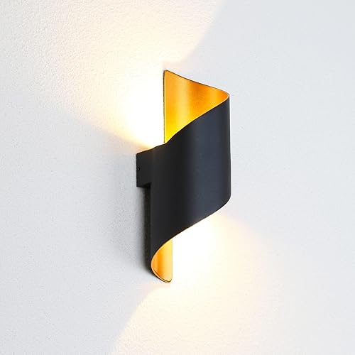 Miniatura 2 de Moderno aplique de pared creativo de metal para iluminación de pared de 10 W, blanco cálido, lámpara de pared LED para interiores, con cableado,
