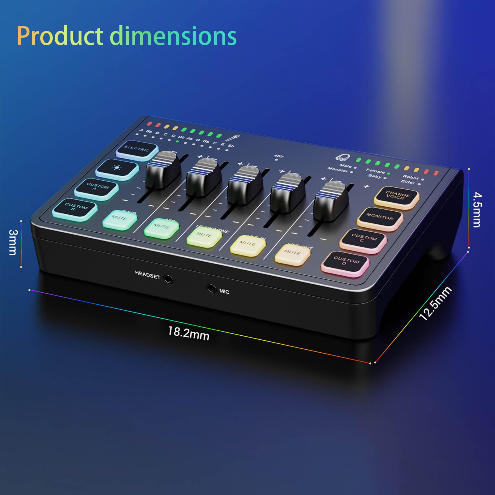 Scheda audio trasportabile a più canali con standard di osservazione diretta di grado da studio per trasmissioni podcast spettacoli dal vivo Link USB