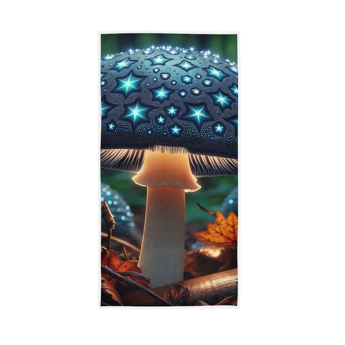 LSRCPD Blue Star Mushroom Hand Towels Soft Washcloths Hand Towels Cotton 15 x 30 Inch