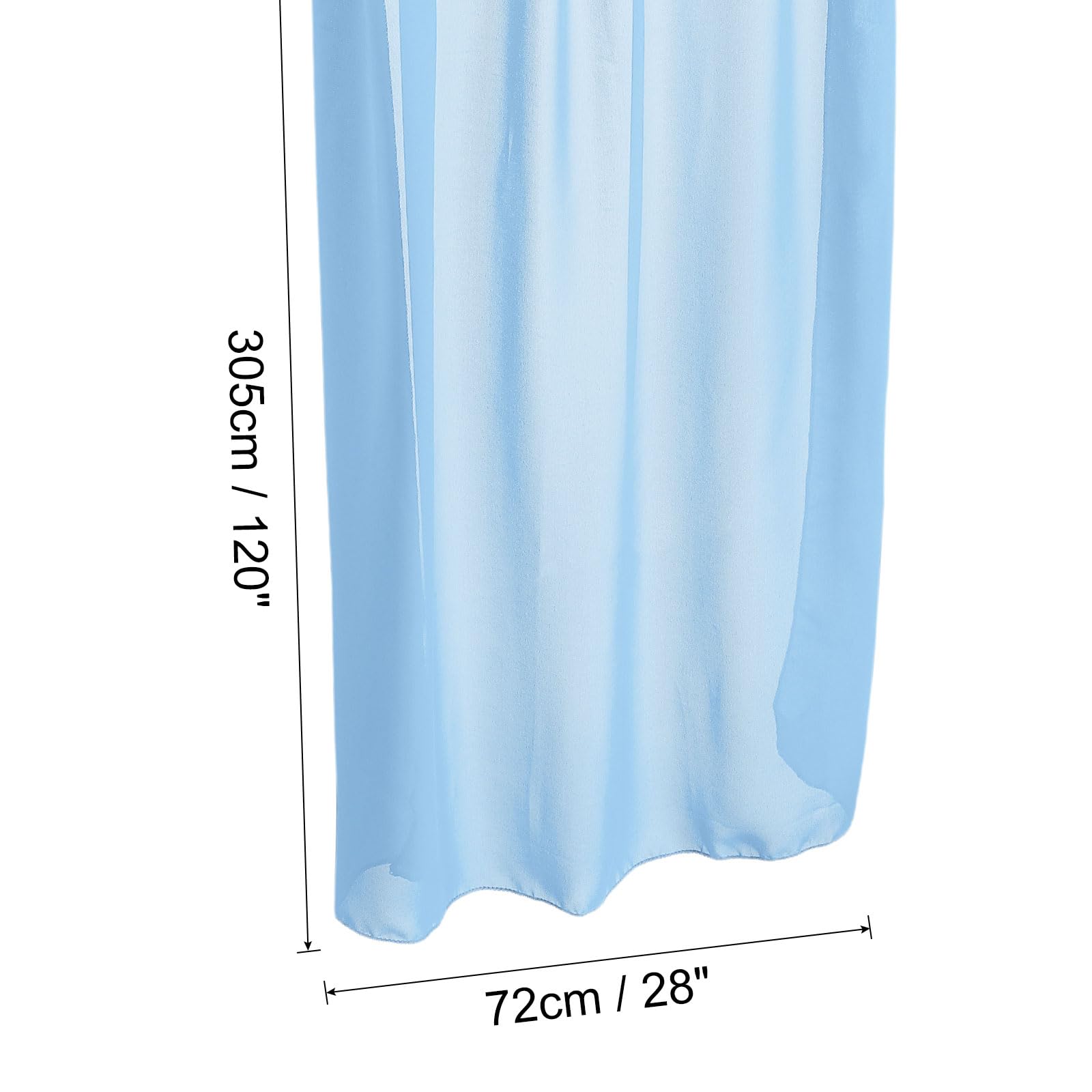 Amazon｜uxcell シフォンテーブルランナー 3 M 72 x 305 cm 素朴な