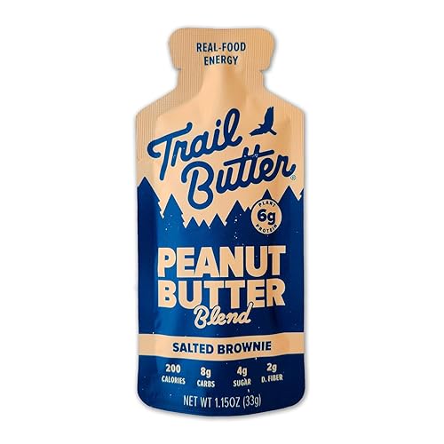 Trail Butter, Mezcla de maní de brownie salado, 1.15 oz. 'Lil' Squeeze' paquete de una sola porción, paquete de 12