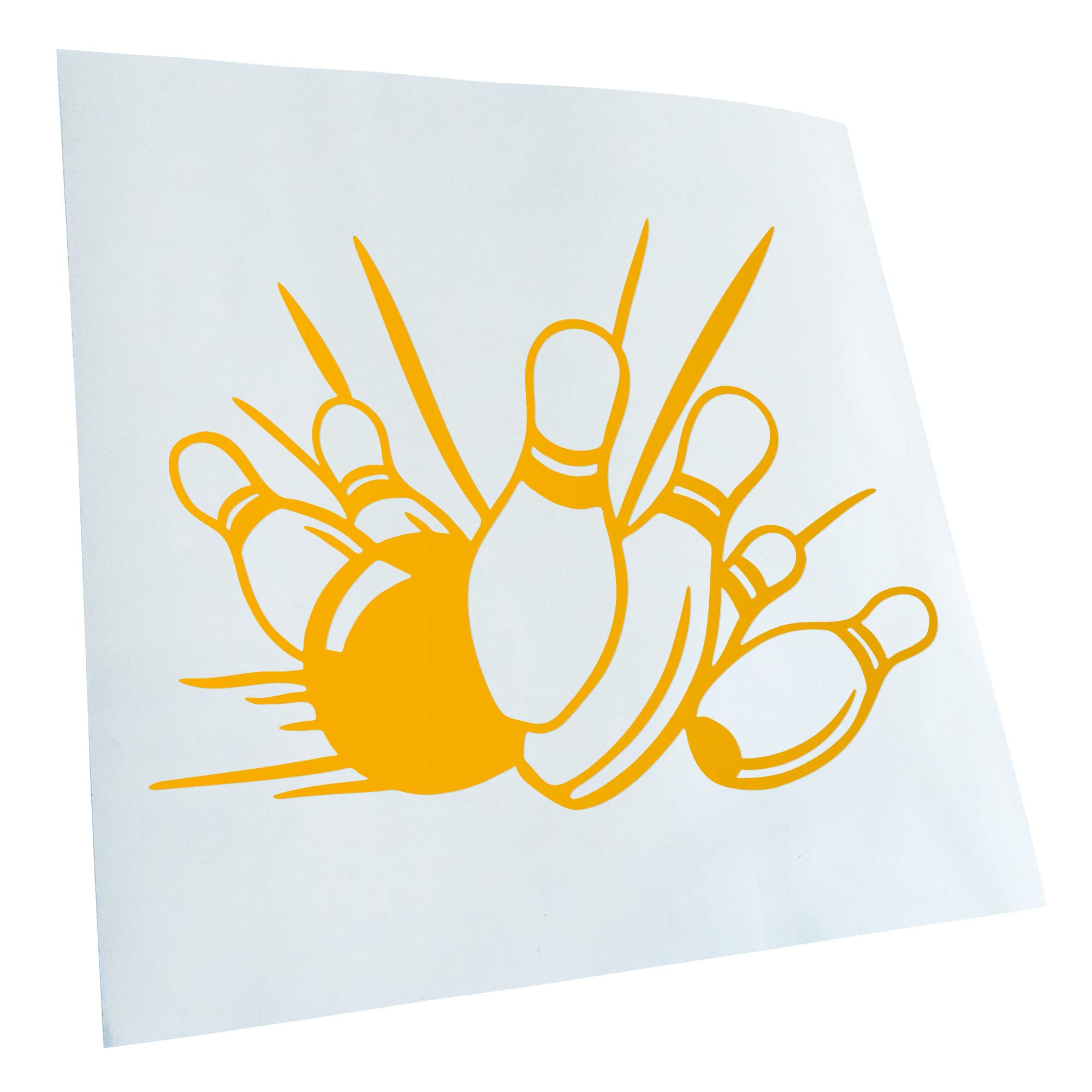 Kiwistar - Car Sticker - Yellow - 40 x 29 cm Bowling Strike Cones Sticker for Car, Laptop, Bicycle, Truck, Motorcycle, Multicoloured JDM Decal Racing