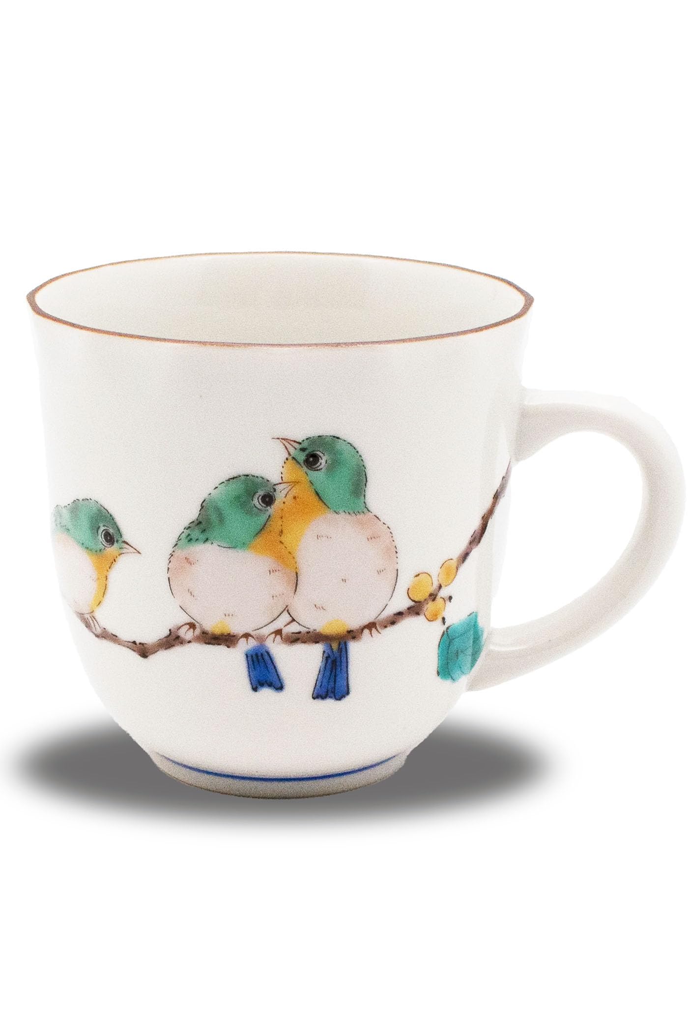 Amazon.co.jp: 和座の蔵 おしゃれ 九谷焼 マグカップ めじろ 陶器 高級