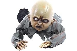Halloween Ghost Ornament Creepy Baby Crawling Ghost Halloween LED Animated Crawling Baby...