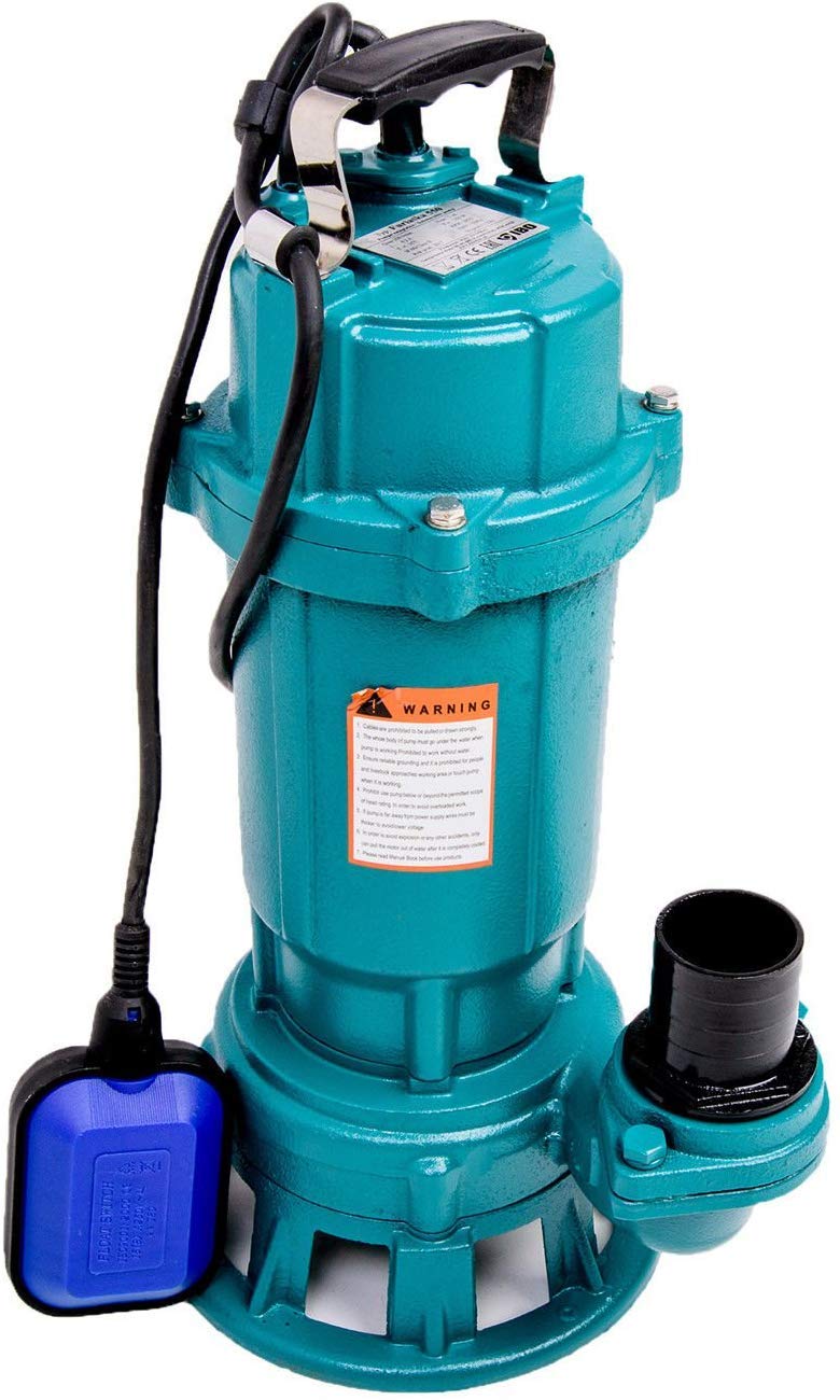 Pompe submersible 1500 W IBO 1,5 kW avec hachoir + tuyau 2" Storz C + tuyau de 50 m Pompe à eau Pompe à eau fécale Pompe pour eaux usées avec tuyau de construction, mécanisme de coupe, flotteur