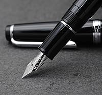 Vista 5 de JINHAO 82 - Pluma estilográfica con clip plateado (punta F 0.020 in, negro)