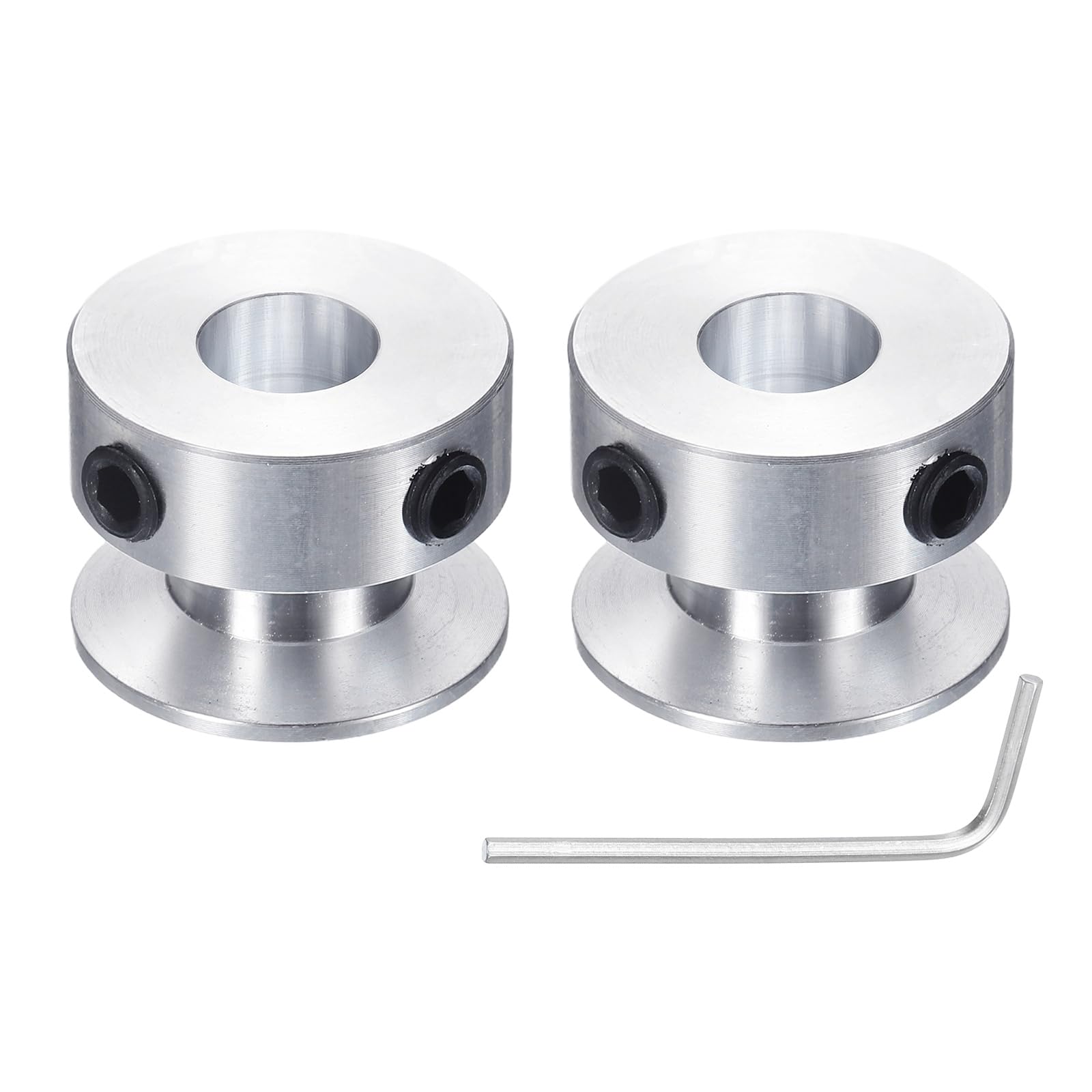 uxcell 2Pcs Single Groove Pulley, 15mm Fixed Bore 40mm Outer Diameter Aluminum Alloy Mechanical Belt Pulley with Hex Wrench for 6mm PU Round Belt — Amazon image 13