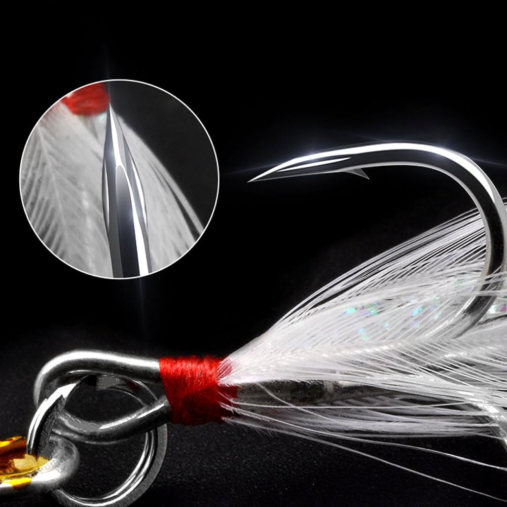 100 Uds anzuelos triples 4X Anzuelo de Pesca Fuerte Brabed Sharp Triple mar anzuelos de Pesca anzuelos de Asistencia