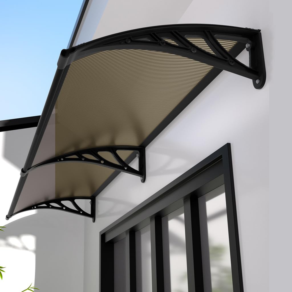 GJZQDKX Outdoor Canopy for Windows & DoorsSun Rain & Noise ProtectionArched Shelter for Patios Porches & CourtyardsDurable WeatherResistant Design
