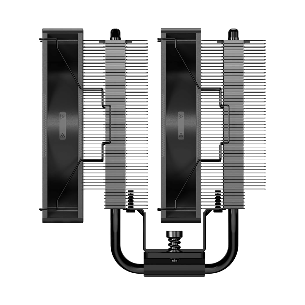 PCCOOLER CPS RT Serie Ventola di CPU, RT620Pro Raffreddatore d'aria Ventola a doppia torre Sistema di raffreddamento CPU a 6 condotti termici, per Intel LGA 115X/1200/1700, AMD AM4/AM5 Nero