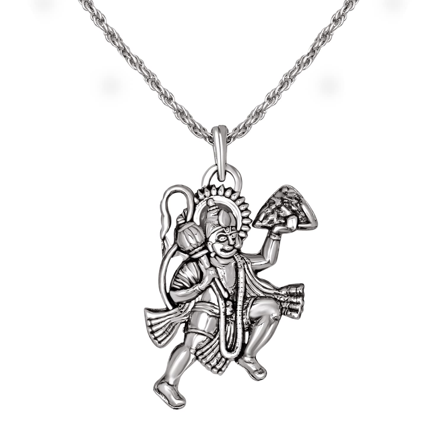 Bajrangbali Pavanputra Hanuman Pendant with Rope Chain for Men and Women (PAPS1101735PR)