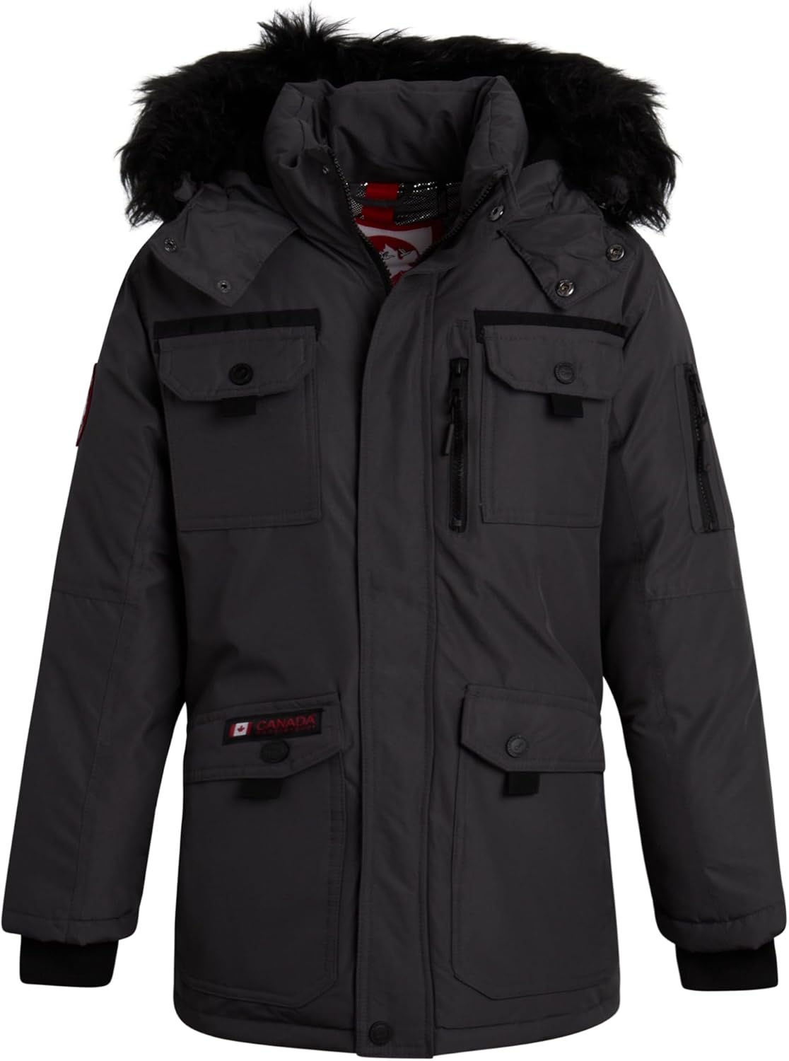 CANADA WEATHER GEAR Boy Winter Coat - Heavyweight Water and Wind Resistant Boys Winter Parka Jacket Ski Insulated Outerwear