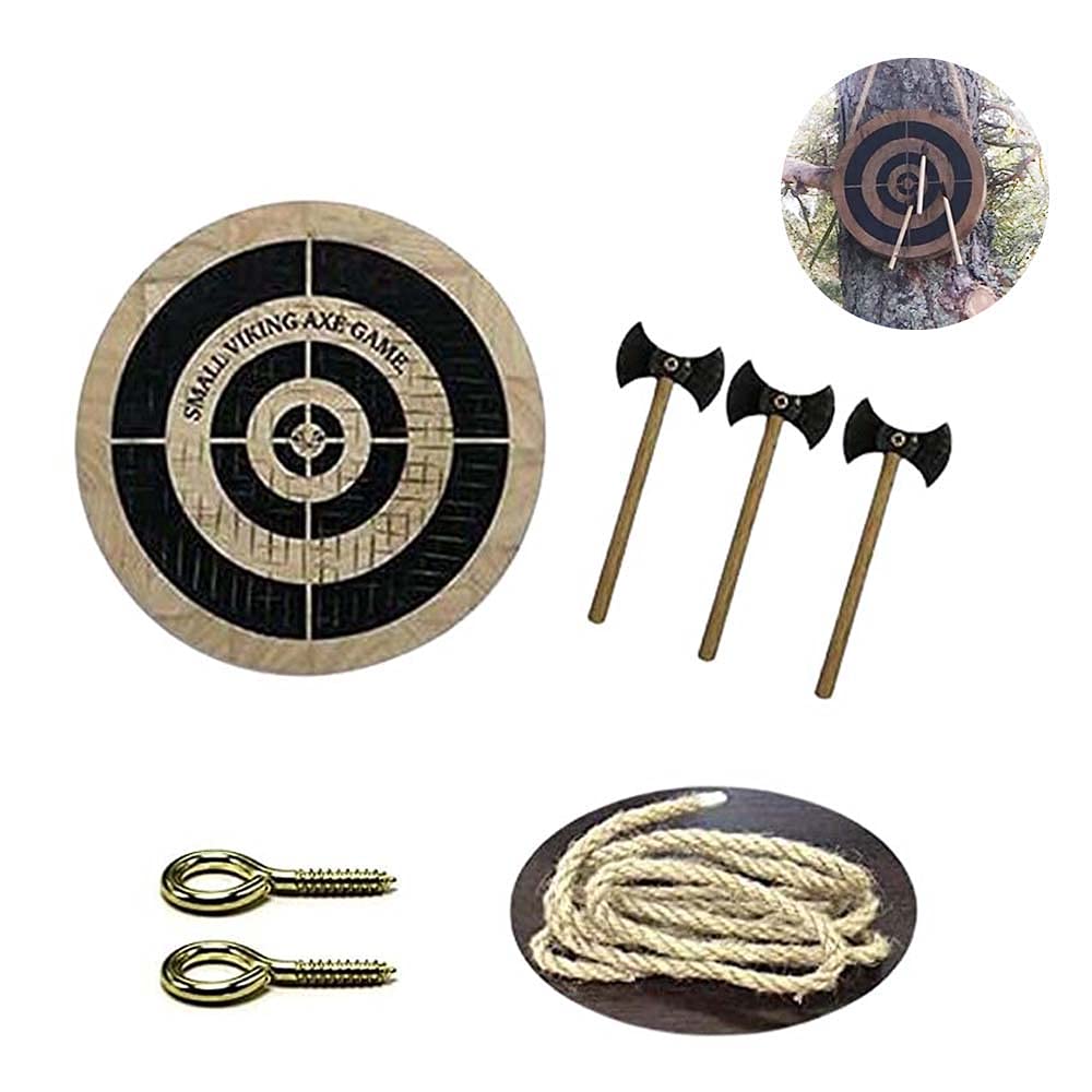 Buy Viking Axe Throwing Game, Wooden Dart and Axe Frisbee Toy Game, Exciting Games Throwing