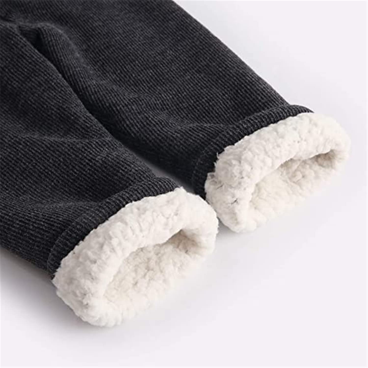 Little Baby Girl Boy Inverno Caldo Pantaloni da Jogging a Vita Alta Pantaloni da Bambino in Cotone con Coulisse Pantaloni di Velluto a Coste Foderati in Pile