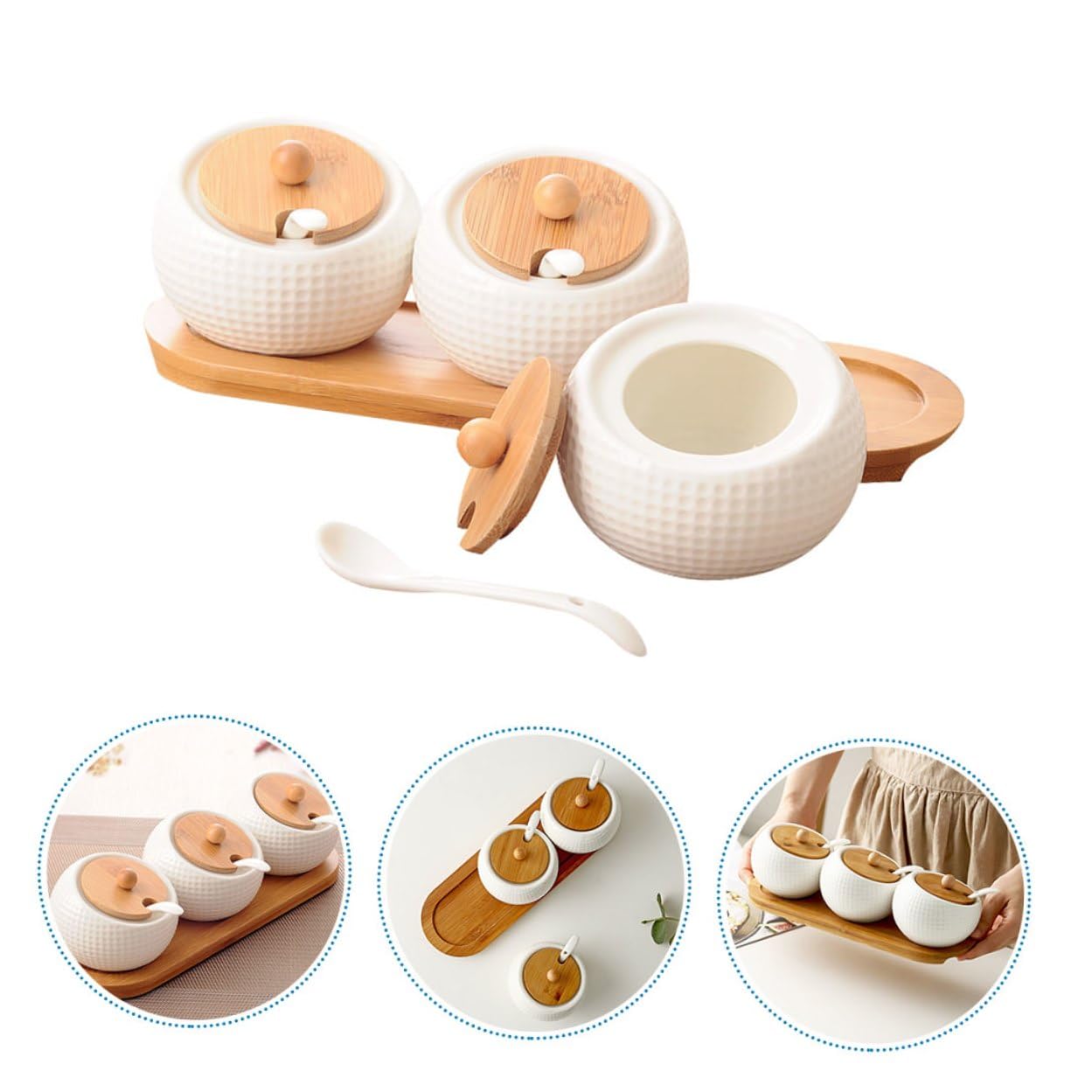 Baluue Contenitori per Spezie per Cucina Barattoli per Condimenti Multifunzione Realizzati Materiali di Resistenti e Facili da Usare Adatti per Conservare Pepe Peperoncino in Polvere Ecc