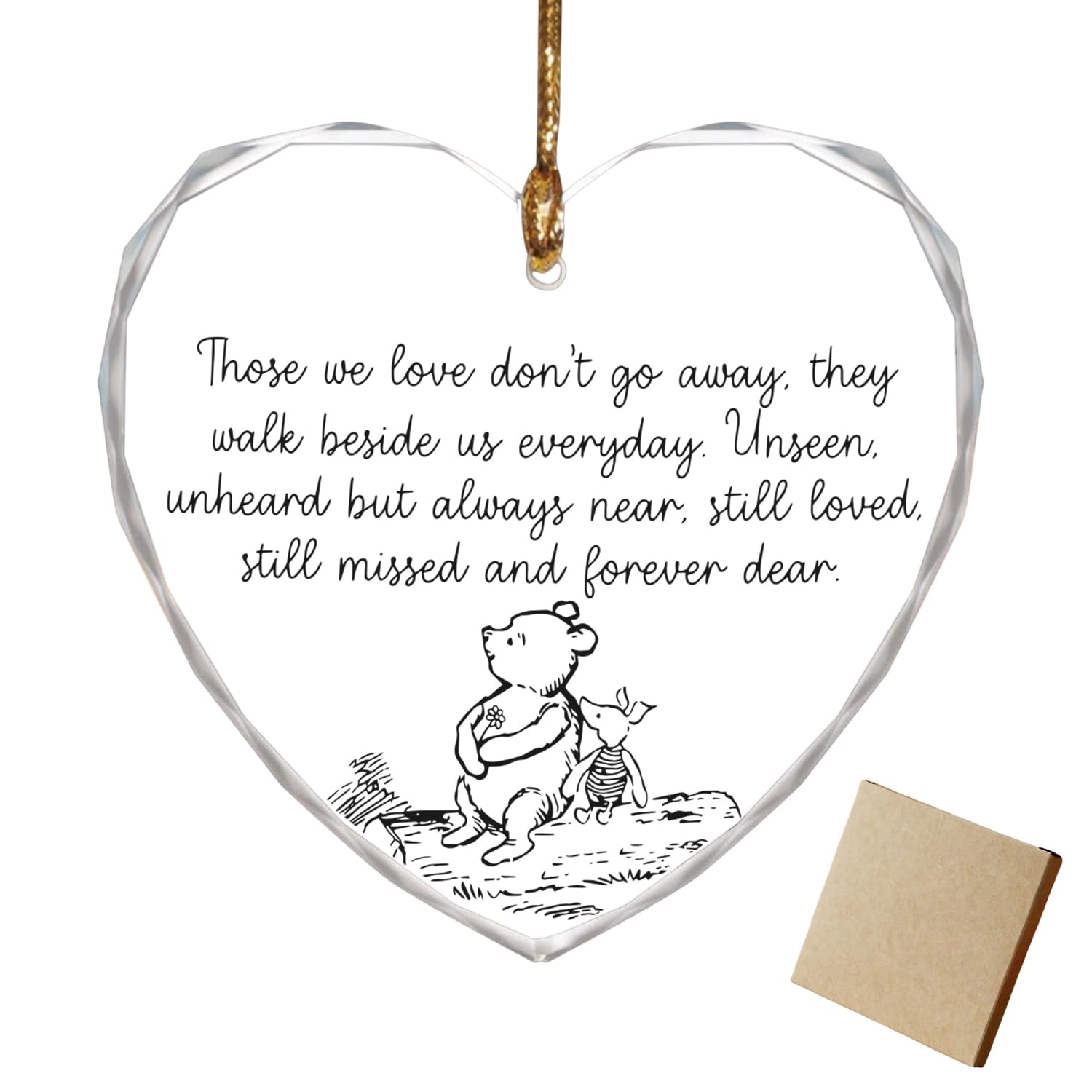 Sympathy Gift, Memorial Heart Keepsake,Thinking of You Gifts, Grieving Gifts for Friend, Heart Sympathy Sadness Grief Gift for Loss of Loved One Bereavement & Remembrance Keepsake (E)
