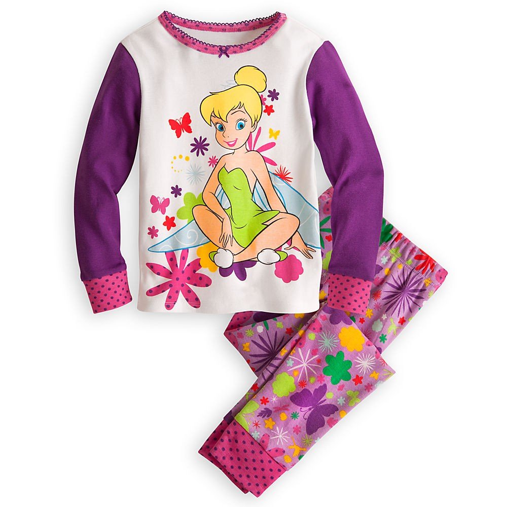 Disney Store Deluxe Tinker Bell Tinkerbell PJ Pajamas 100% Cotton 2013