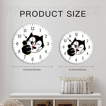Amazon.co.jp: フィリックス・ザ・キャット 掛け時計 壁掛け 時計