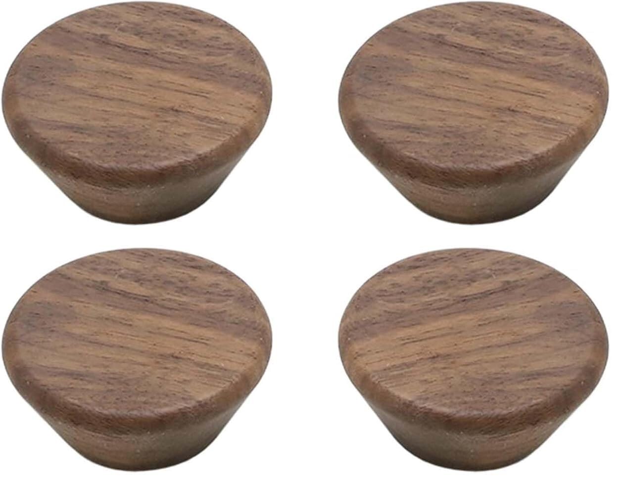 Erere Brown Wood Cabinet Pulls, Drawer Handles For Wardrobe Dresser Kitchen