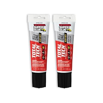 Super Glue - Total Tech - Clear - All-In-One Adhesive & Sealant - 4.2oz Tubes - Pack of 2