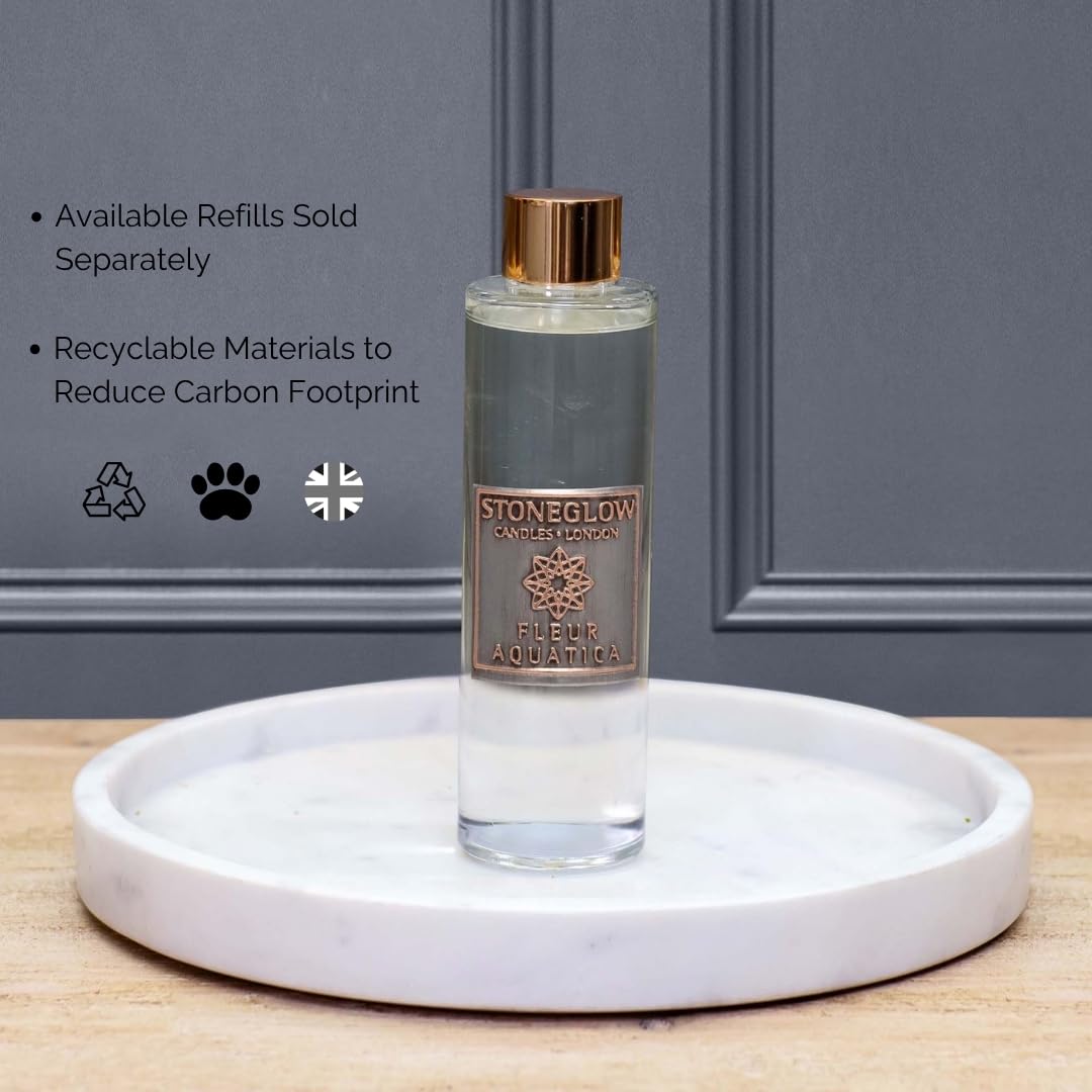Stoneglow Metallique Collection Duftstäbchen, Fleur Aquatica, 180 ml, Grau