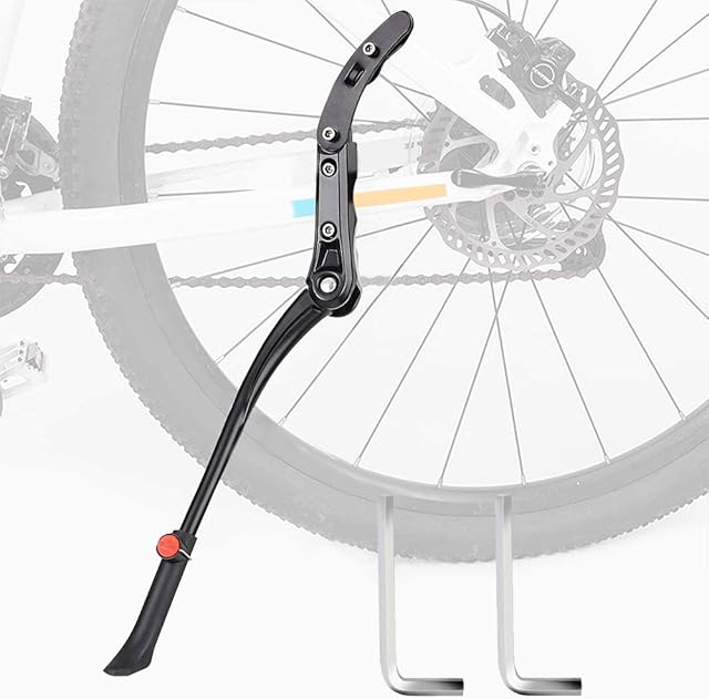 ARPDJK Bike Kickstand, Adjustable Aluminum Alloy Bicycle Stand for 24-29 inches Wheel Diameter, Kickstand for Mountain Bike, Road Bike, Adult Bike, Folding Bike