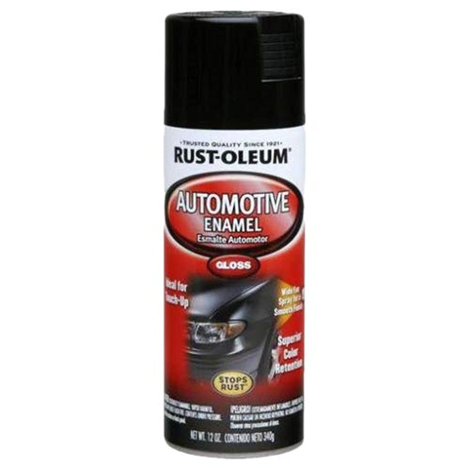 Rust-Oleum Automotive Enamel Gloss Spray, Black, 340 gm