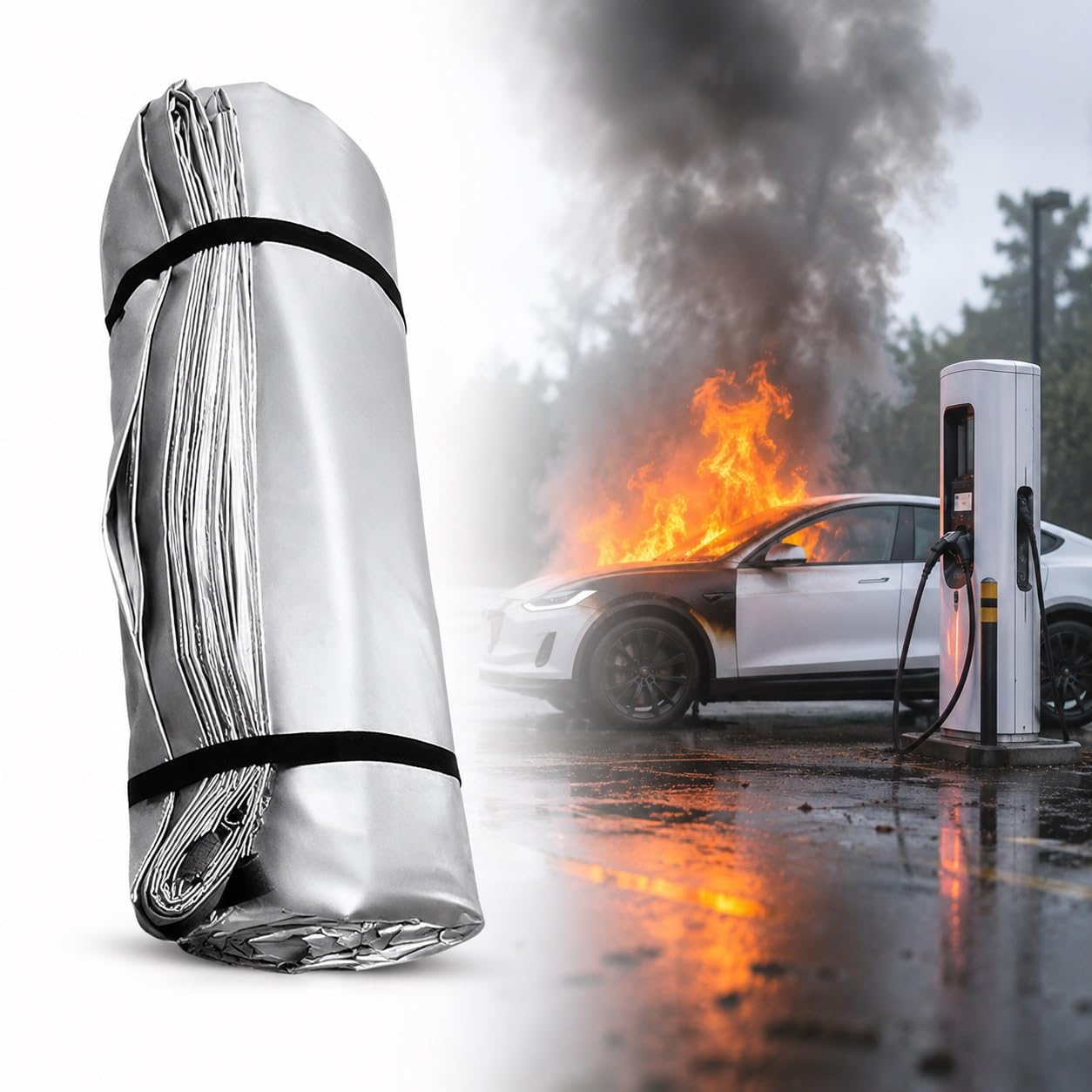 Car Fire Blanket, Fire Extinguisher Blanket For Vehicle And Garage