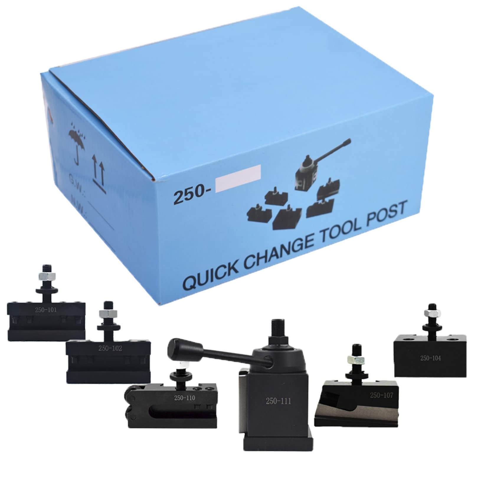 Kimllier 6Pcs AXA 250-111 Wedge Type Quick Change Tool Post Set 6 - View #2