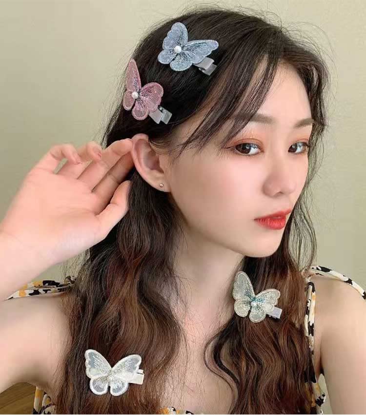 WHITEBRIDGE 12pcs Colorful Butterflies Barrettes Hair Clips for Hair Decoration - Colorful Butterfly Hair Clips For Women Girls. - Image 2