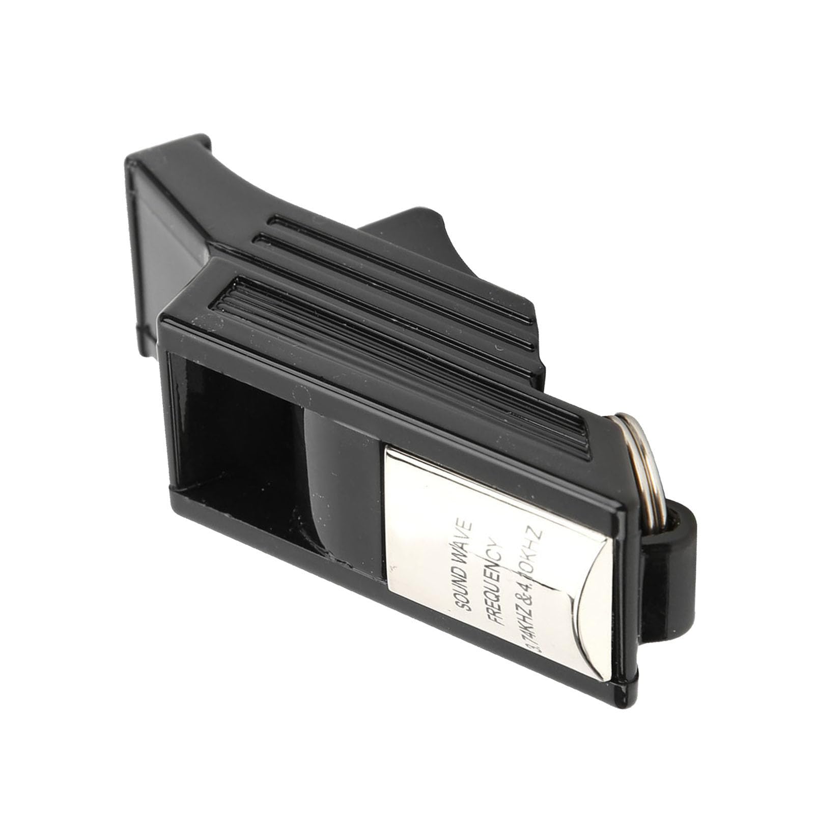 Pwshymi Multipurpose Football Whistle for Emergency, Survival, Outdoor Sports and Camping Compact Black Silver