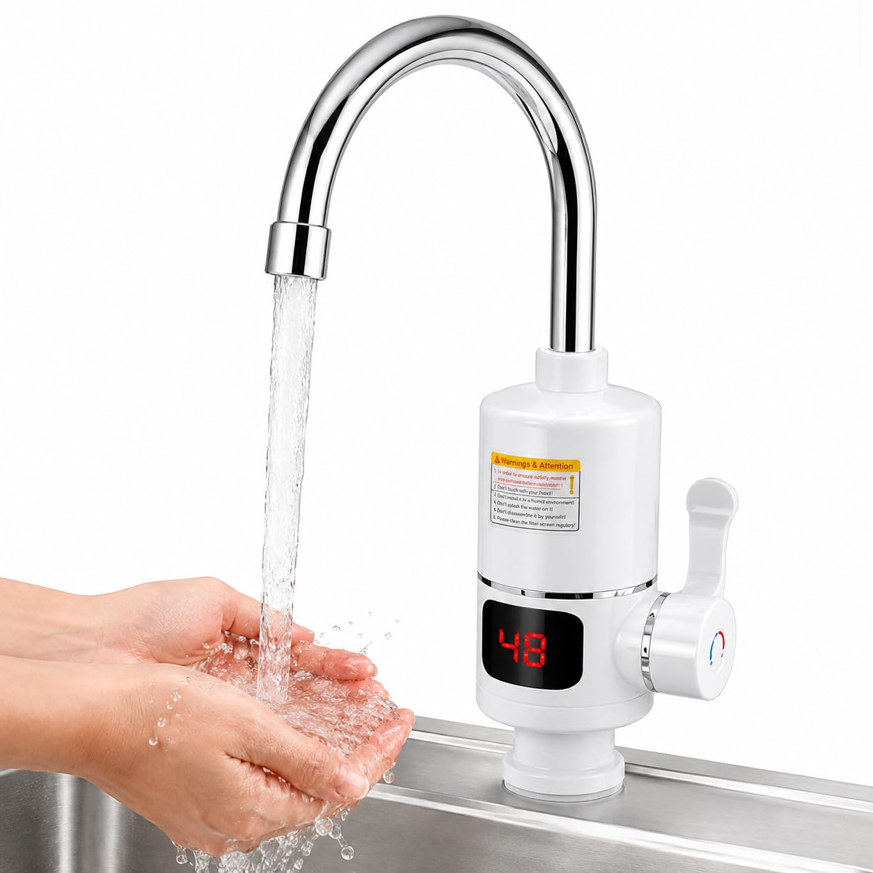 Drumstone (𝐒𝐩𝐞𝐜𝐢𝐚𝐥 𝟏𝟓 𝐘𝐞𝐚𝐫𝐬 𝐖𝐚𝐫𝐫𝐚𝐧𝐭𝐲) Instant Electric Hot Water Tap with Digital Temperature Display, Fast Heating Faucet Water Geyser for Kitchen, Bathroom & Wash Basin-image-35