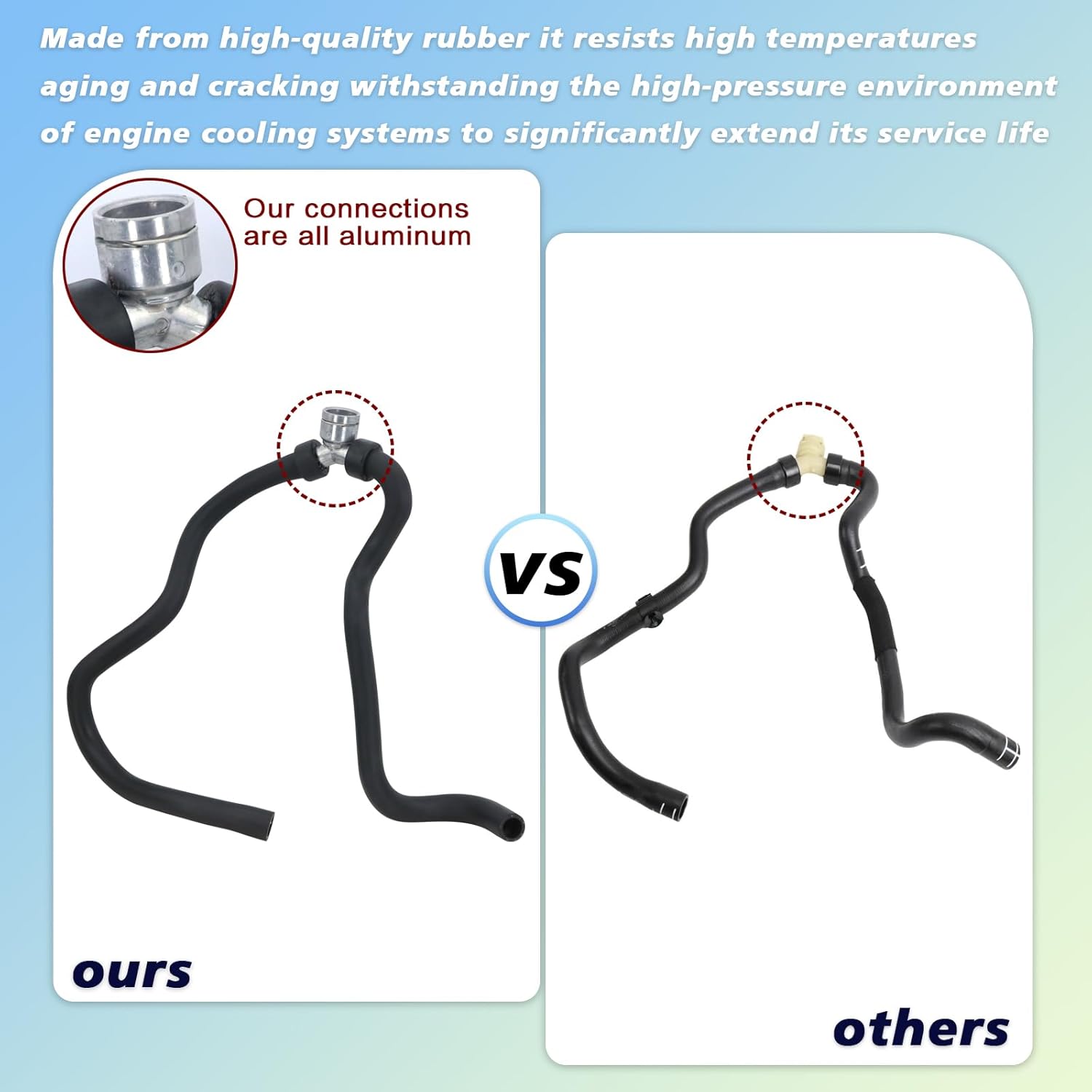 Aluminum fitting Heater Outlet Hose Compatible With 2011-2016 Chevy Cruze,2016 Chevy Cruze Limited Replace#94543097