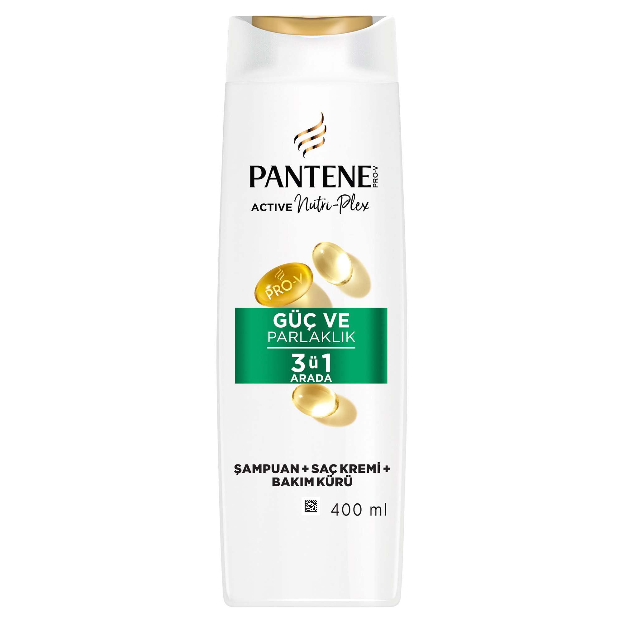 PANTENE Güç ve Parlaklık 3'ü 1 Arada Şampuan 400 ml