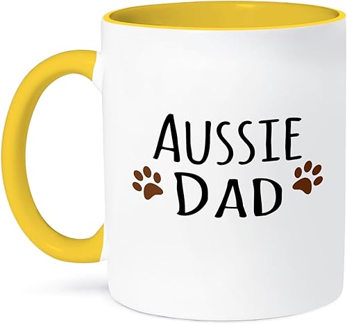 Miniatura 9 de 3dRose Taza Aussie Dog Dad de 11 onzas, color negro